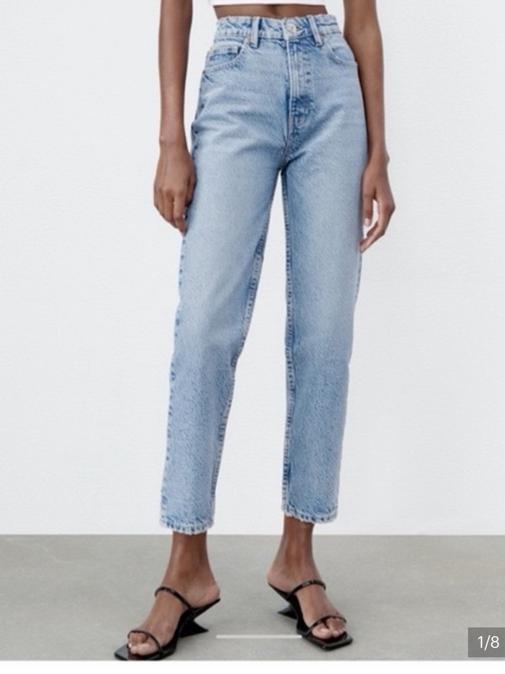 Zara Light Wash Mom Jeans